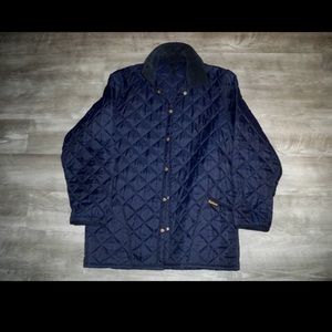 BARBOUR #2707 Quilted Mens Blue Work Coat Size Med